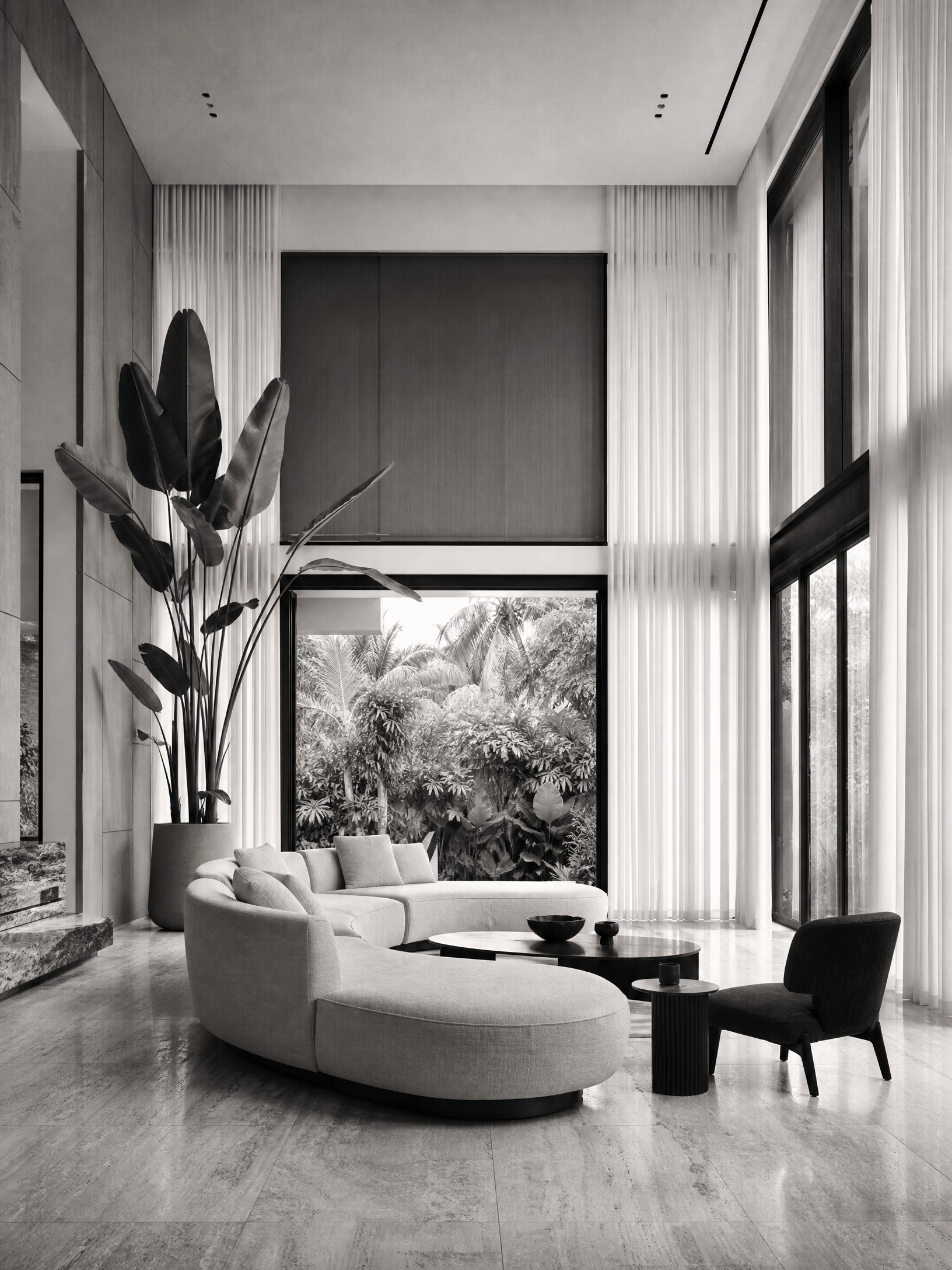 Modern light-filled property interior photographed as a Bachmeijer real estate visual study for Singapore and Johor Bahru.