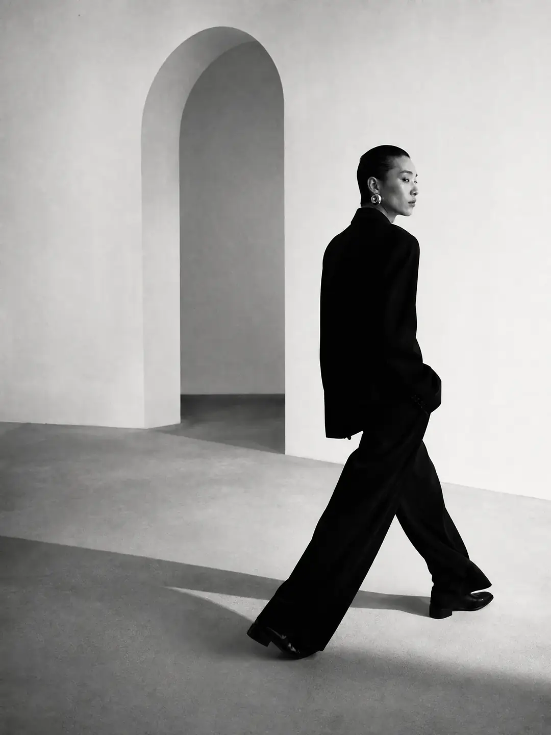 Fashion model photographed in a minimalist Kuala Lumpur editorial style