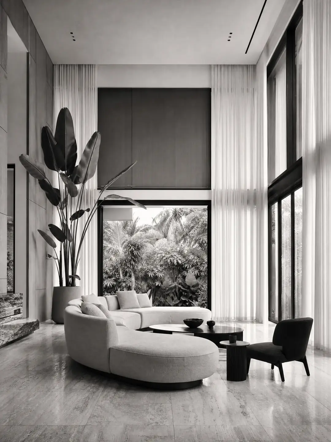 Bright contemporary living room photographed for a Singapore real estate listing